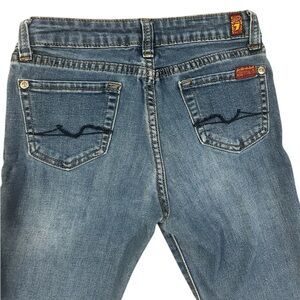 Girls 7 for All Man Kind Size 8 skinny jeans - denim pants kids medium wash